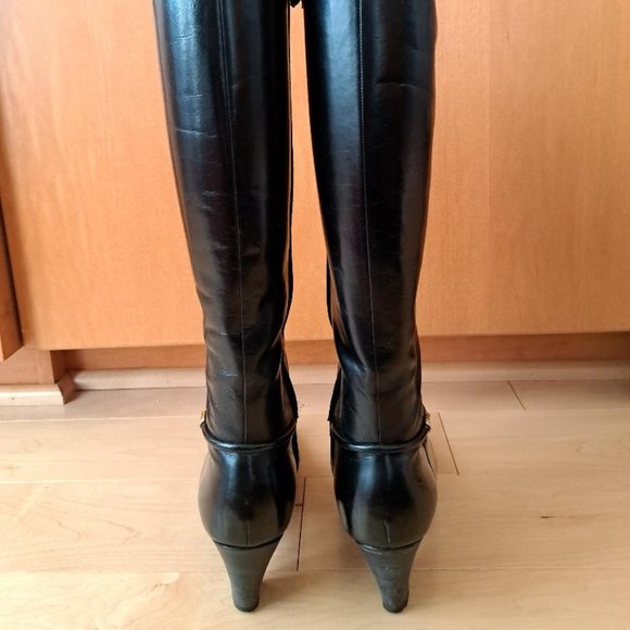 Salvatore Ferragamo Tall Leather Boots - Picture 4 of 7